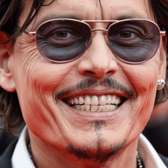 Alt text: Johnny Depp teeth viral scandal Cannes 2023 close-up