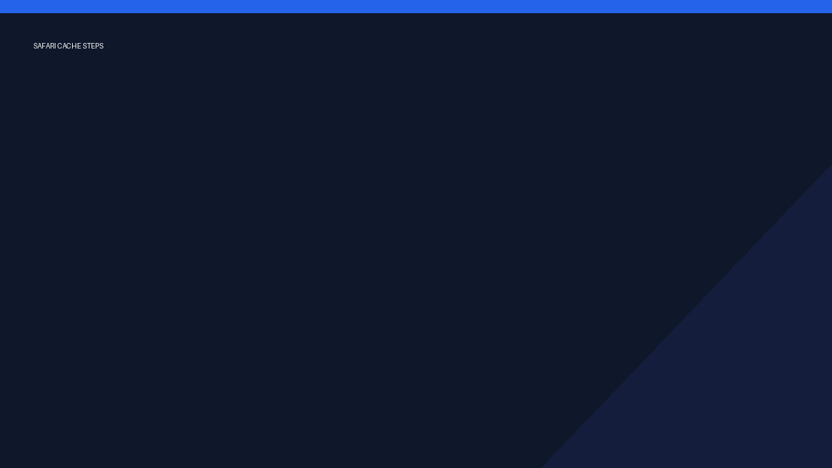 How to clear Safari cache on iPhone