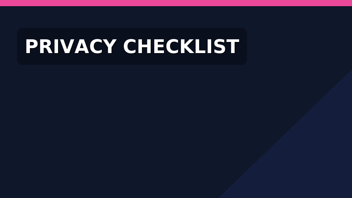 Privacy checklist for AI note-taking apps