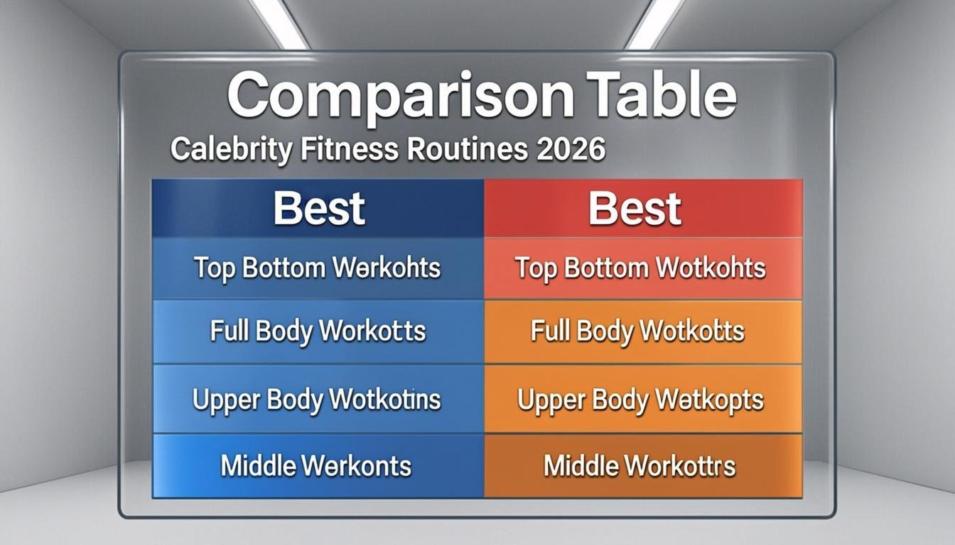 celebrity fitness routines 2026 what stars actually do to st - Celebrity Fitness Routines 2026: Comparison Table