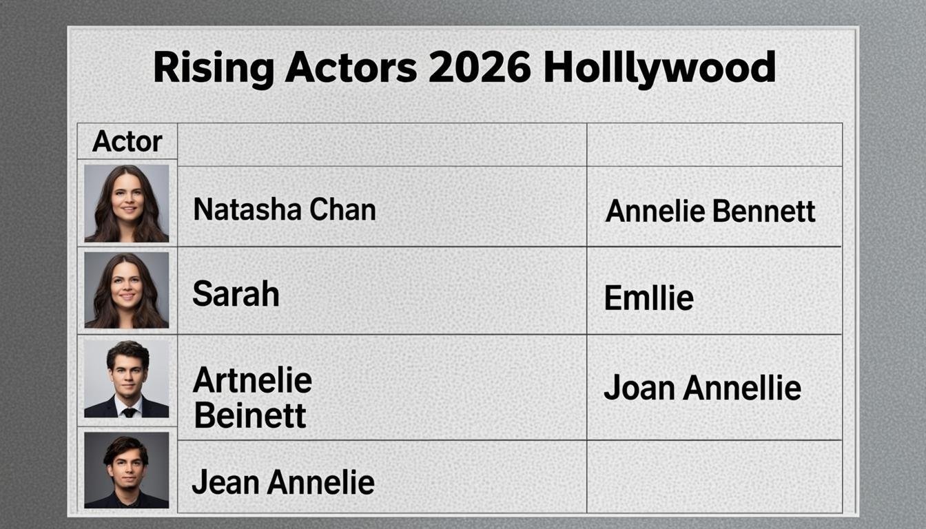 rising actors 2026 hollywood 10 new stars about to explode - Rising Actors 2026 Hollywood: Comparison Table