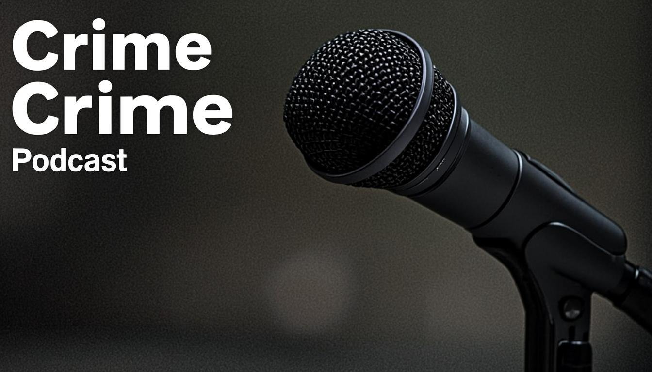 true crime podcast mystery investigation audio microphone close up