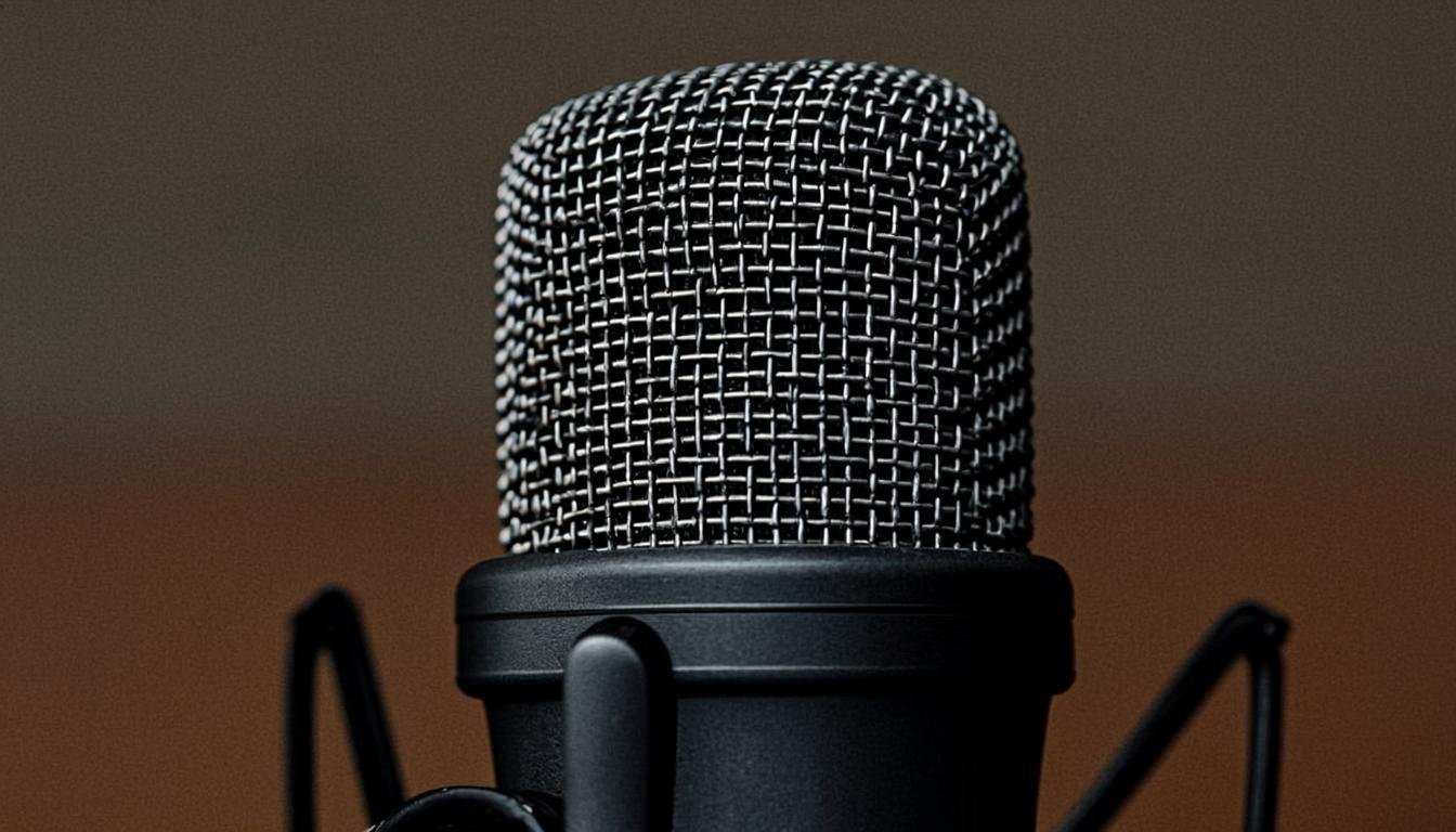 true crime podcast mystery investigation audio microphone close up