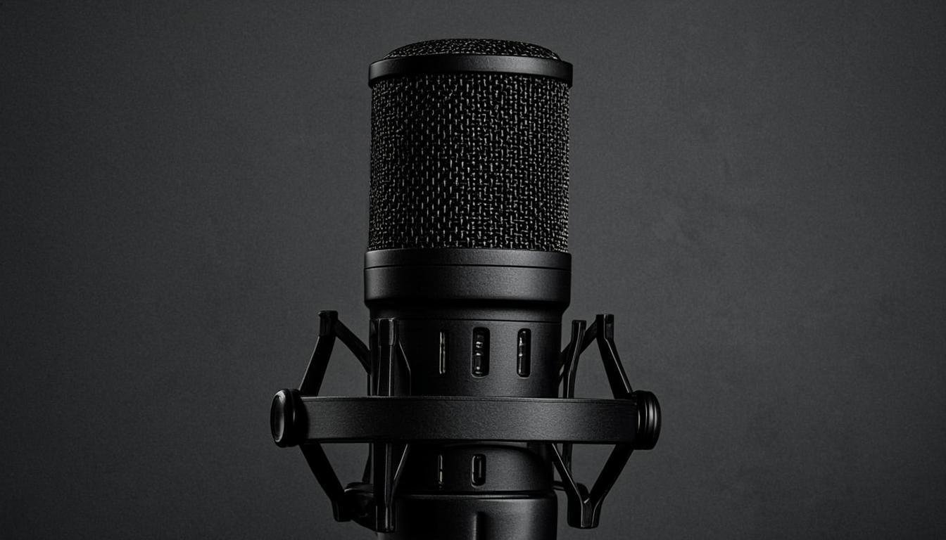 true crime podcast mystery investigation audio microphone wide angle