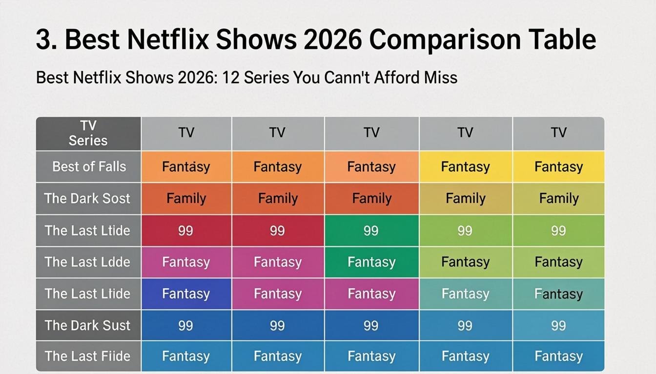 best netflix shows 2026 12 series you cannot afford to miss - 3. Best Netflix Shows 2026 Comparison Table