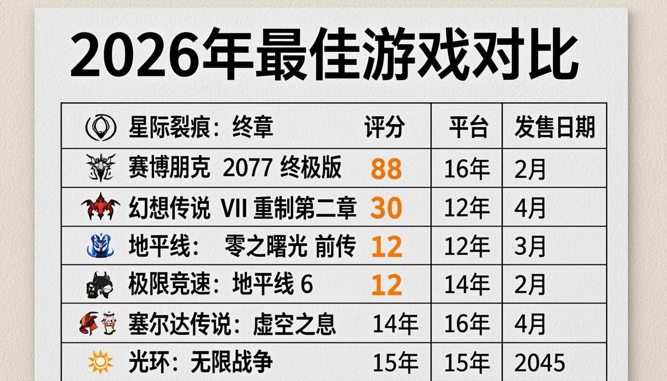 best video games 2026 9 titles that are absolutely worth you - 3. Best Video Games 2026 Comparison Table